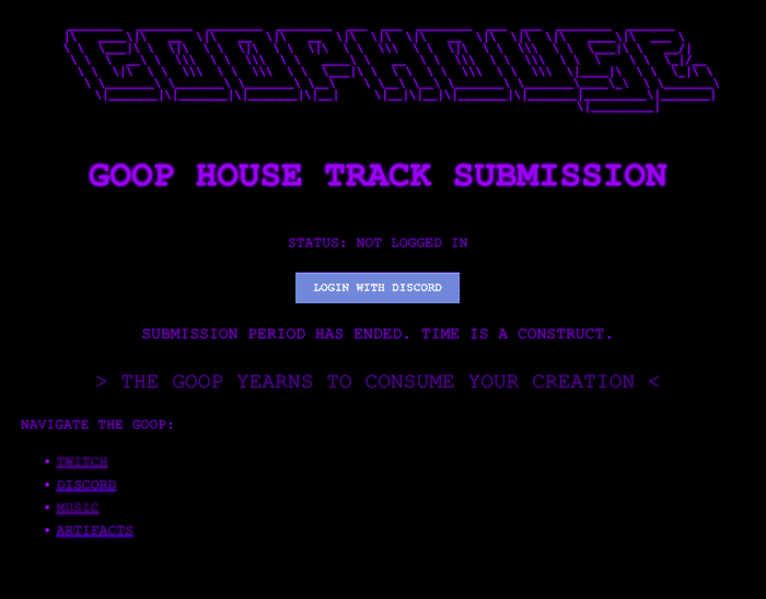 GOOP House Submissions System
